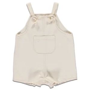 Salopette Short en Jeans Ecru