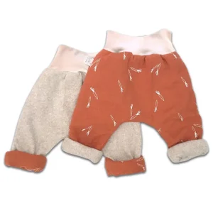 Sarouel Bébé Réversible Jersey Recyclé Mousseline Carotte