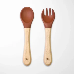 Bamboo Baby Spoon and Fork Set Eco-Friendly Feeding Utensils