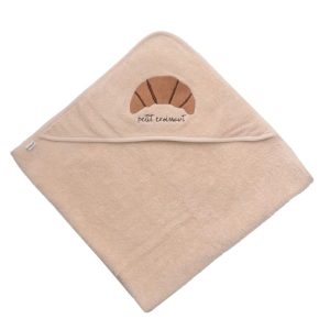 Cape de bain bébé beige | Croissant