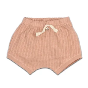 Short Côtelé en Coton Bio Bois de Rose