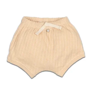 Short Côtelé en Coton Bio Vanille