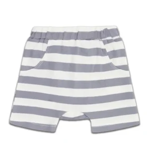 Short Retro Emilio Rayures Bleu Gris
