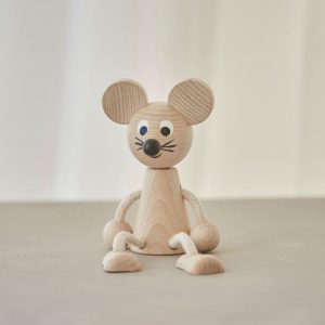 Jouet bébé en bois  | Souris assis – Dottie maie