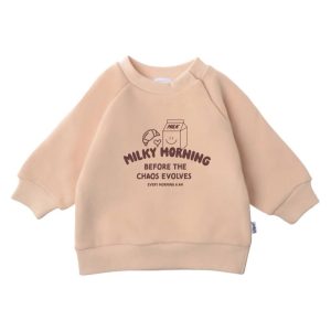 Sweat beige bébé/ enfant | Milky morning