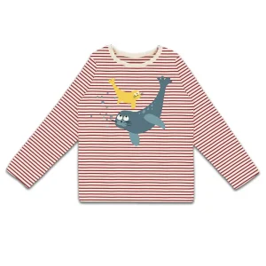 T-Shirt Maman et P'tit Phoque Rayures Rouges