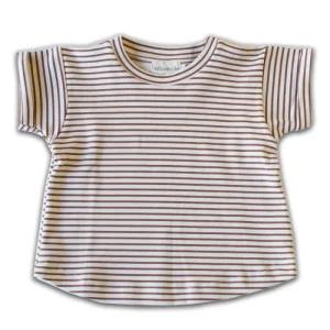 Tee Shirt Mae Imprimé Rayures Cannelle