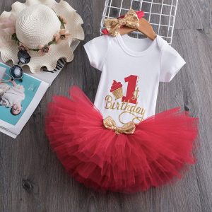 Tenue premier anniversaire bébé fille