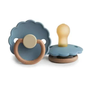 Tétine en Silicone Naturel Frigg Daisy Bloom Breeze Bleue