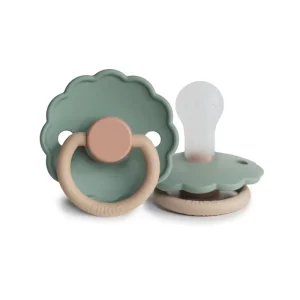 Tétine en Silicone Naturel Frigg Daisy Bloom Willow Verte