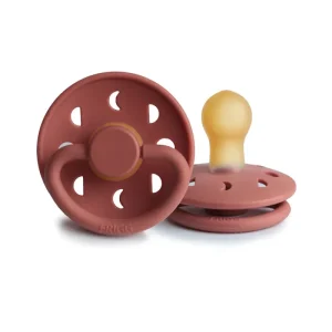 Tétine en Silicone Naturel Frigg Moon Powder Blush Bordeaux
