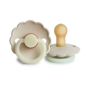 Tétine en Silicone Naturel Fluorescente Frigg Daisy Night Cream Ecru