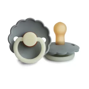 Tétine en Silicone Naturel Fluorescente Frigg Daisy Night French Gray Bleue