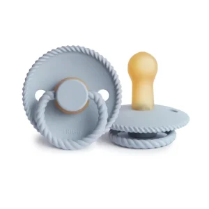 Tétine en Silicone Naturel Frigg Rope Powder Blue Bleu Clair