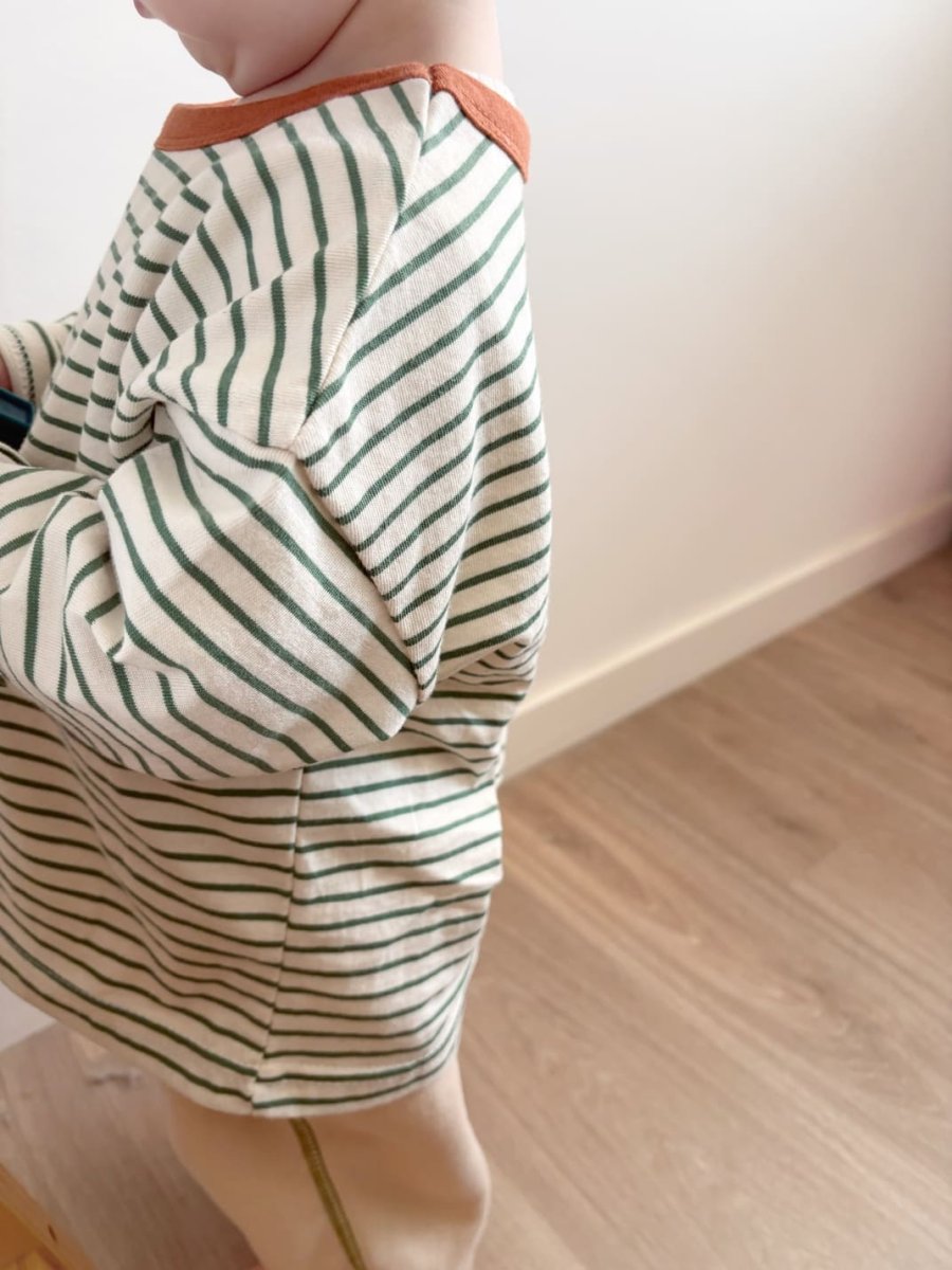 Tshirt manches longues enfant oversize | Rayures – Image 5