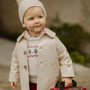 Veste bébé garçon effet « trench-coat » – Beige
