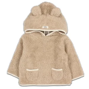 Veste à Capuche Sherpa avec Oreilles Beige