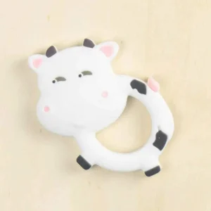 Cow Silicone Teether Soft Textured Design for Baby Gum Relief